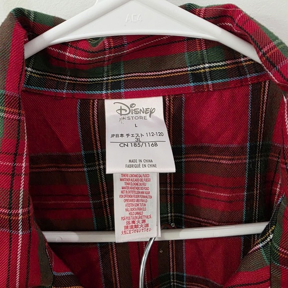 Disney Store Mens Plaid Pajama Set Size Large Mickey Mouse Holiday Christmas - Picture 5 of 8